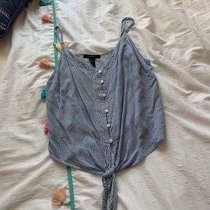 Blue and white tank top